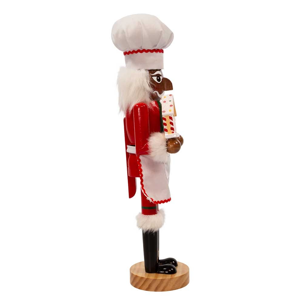 Kurt Adler 15-Inch Wooden African American Chef Nutcracker